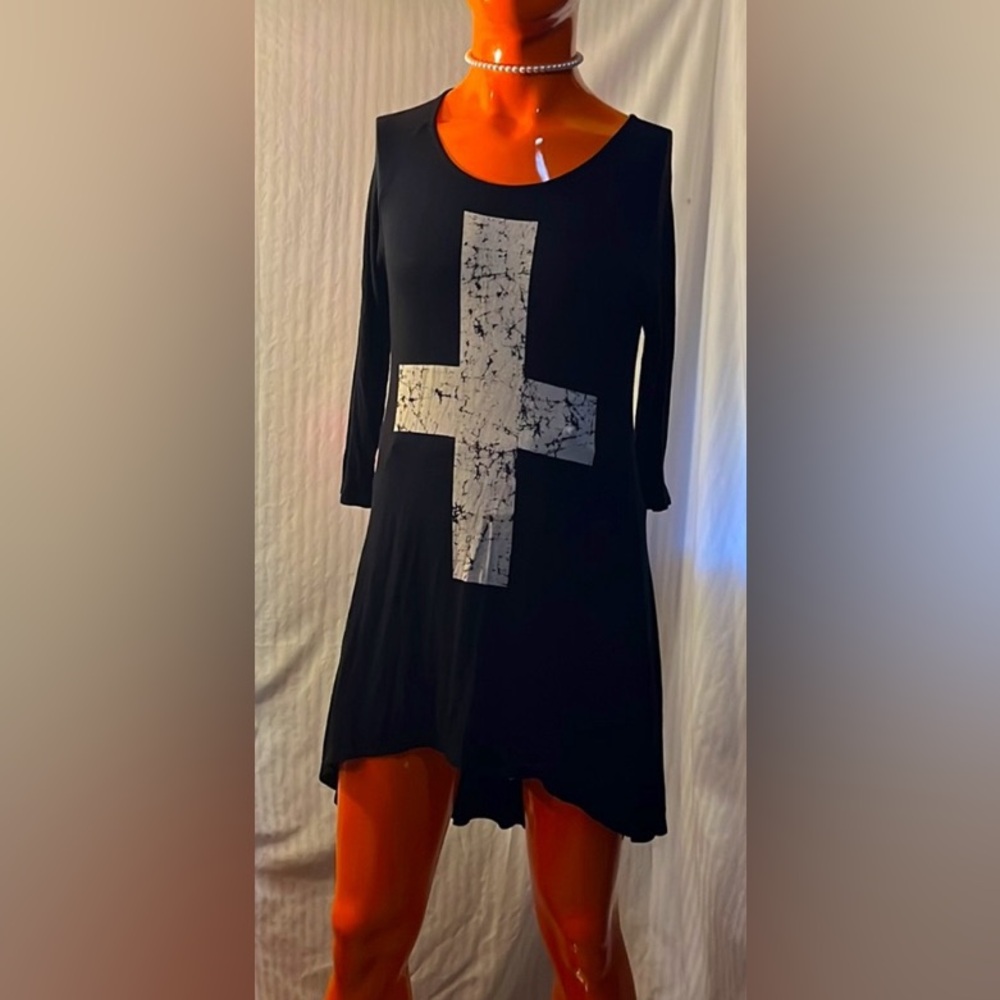 Gothic Cross High Low Dress